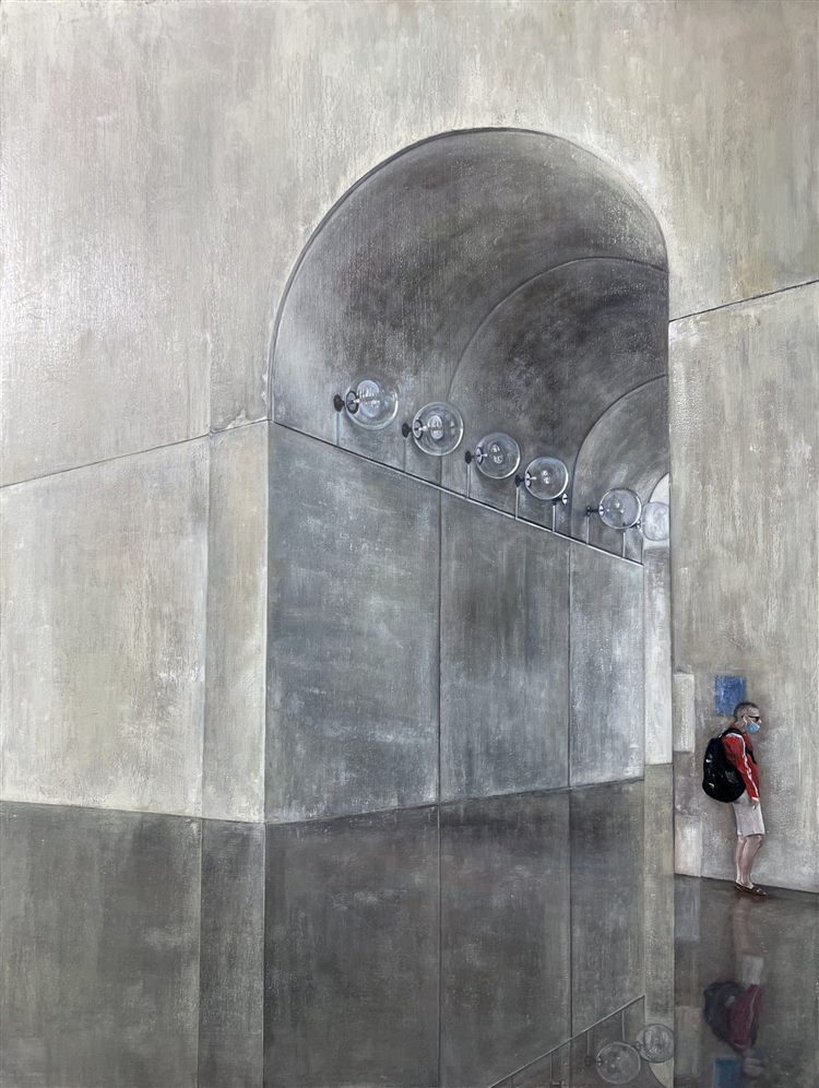 Huntington, 2024, oil on panel, 18 × 24 in.