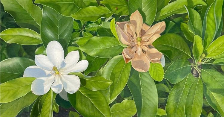 The Same Summer, 2026, oil on linen, 12 × 22 in.