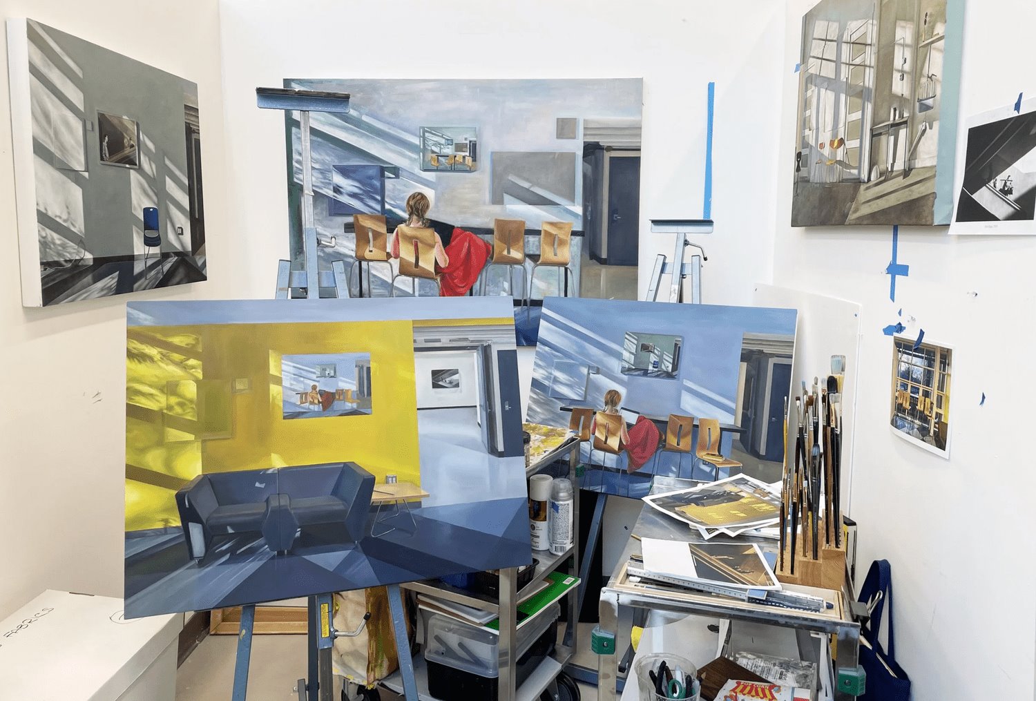 Yu Cheng in the studio